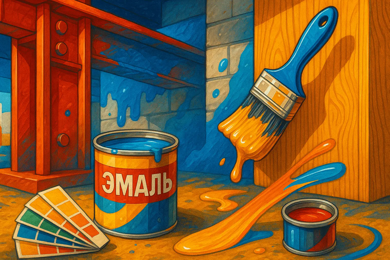 Эмали в строительстве: функции, виды и области применения